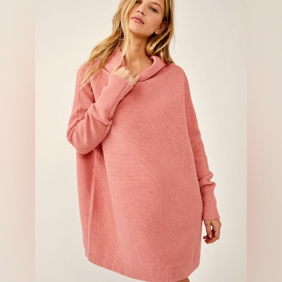 Free People Ottoman Slouchy Tunic in Pink Sun Sand Colour Size Medium - Picture 3 of 16